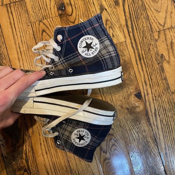 Converse All Star Chuck Taylor Plaid High Top Mens 10 Wmn 12 Rare - Picture 4 of 12